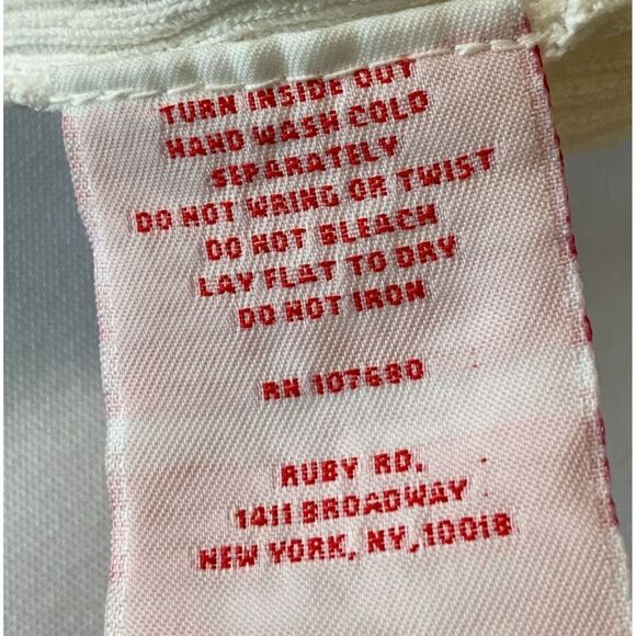 Ruby Rd Womens Sleeveless White Scoop Neck Ruffled Tank Top Size Large - Picture 11 of 11